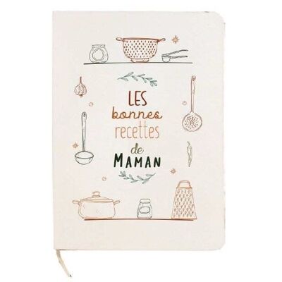 Carnet blanc "Les bonnes recettes de maman"
