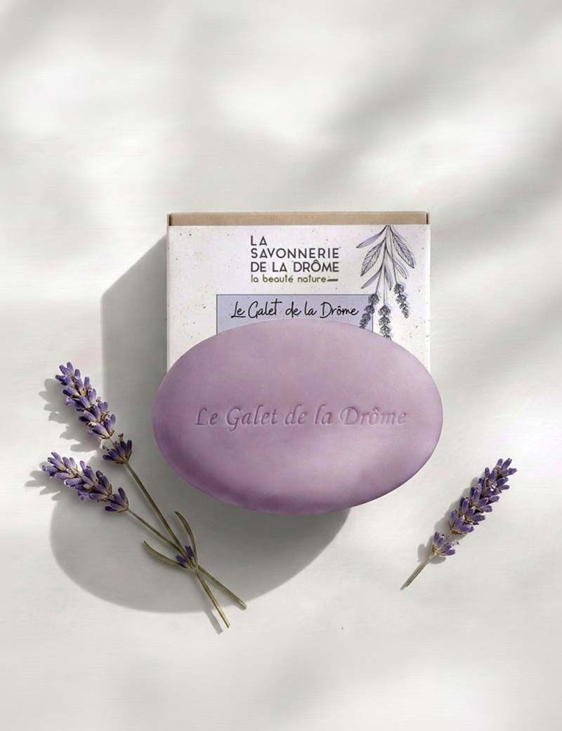 Seife mit Sheabutter und Lavendelblüten, 130 g