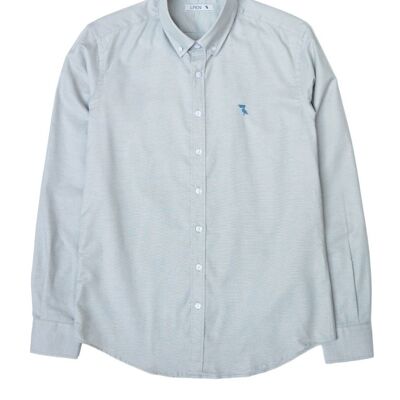Plain gray embroidered pelican shirt
