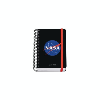 Dohe – Schulkalender – September 2023 bis Juni 2024 – Tagesseite – Größe 12 x 17 cm (A6) – zweisprachig: Spanisch und Englisch – NASA-Logo