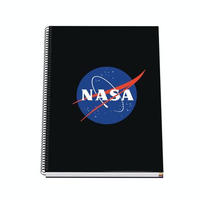 Dohe - School Notebook with Grid - Spiral - 100 Sheets of 90 g/m2 - Size 22.8x30 cm (A4) - NASA LOGO
