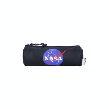 Dohe - Trousse Ronde - Grande Capacité - Taille 21x7 cm - LOGO NASA