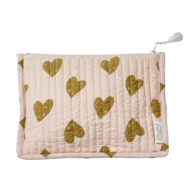 Small Pink Wild Heart Pouch
