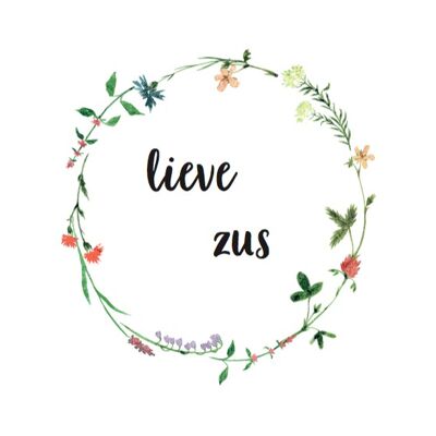 Ansichtkaart lieve Zus