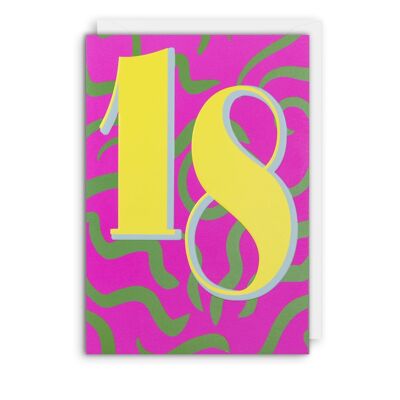 Geburtstagskarte zum 18. Lebensjahr