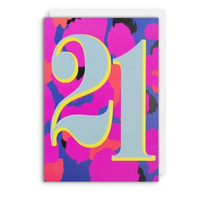 21 Age Birthday Card