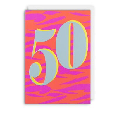 Geburtstagskarte zum 50. Lebensjahr