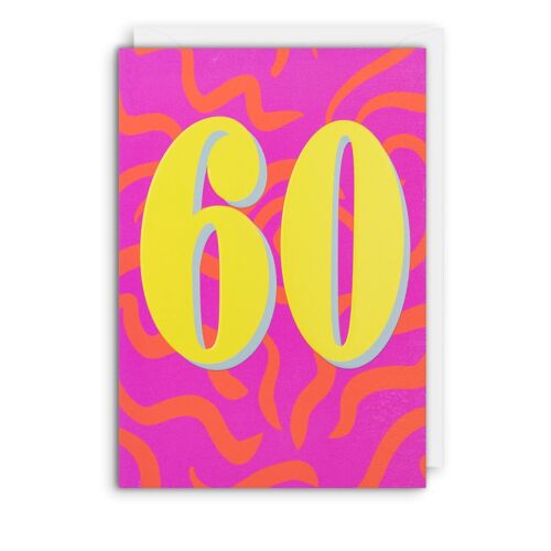 60 Age Birthday Card