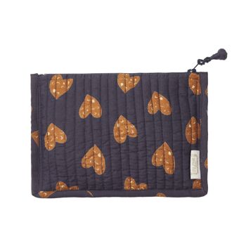 Petite Pochette Coeur Sauvage Anthracite