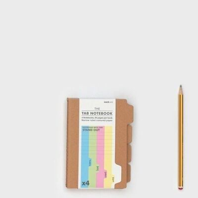 A6 (SET OF 4) TAB NOTEBOOKS