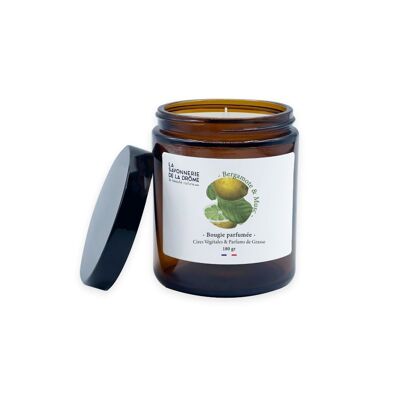 Bergamot and Musk scented candle 180 gr