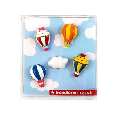 Aimants montgolfières et nuage - déco - magnet