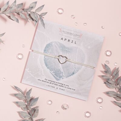 April Birthstone Wish Bracelet