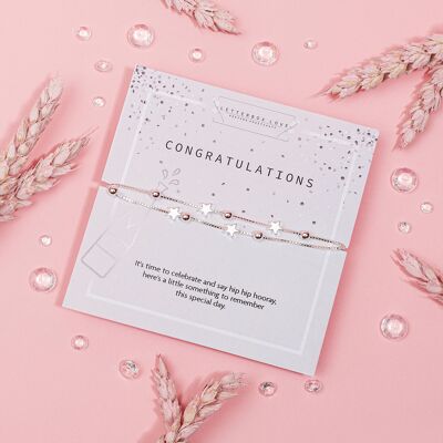 Congratulations Silver Stars Bracelet