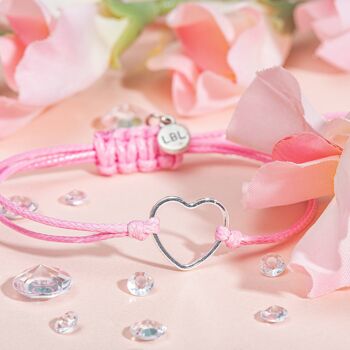 Bracelet Galantines Coeur Rose 2
