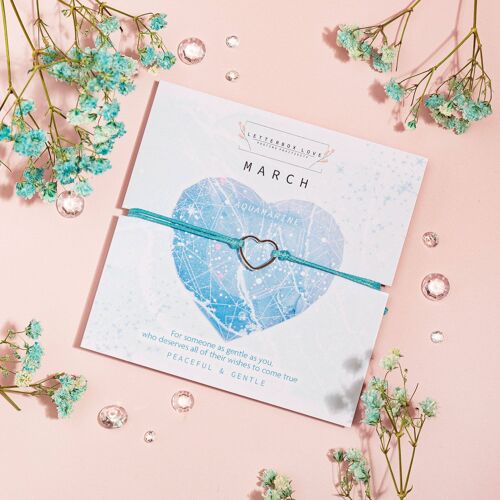 March Birthstone Wish Bracelet