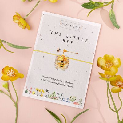 The Little Bee - Biglietto con semi e braccialetto dei desideri