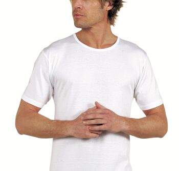 T-shirt col rond en jersey 100% coton pour homme - Fabriqué en Italie 1