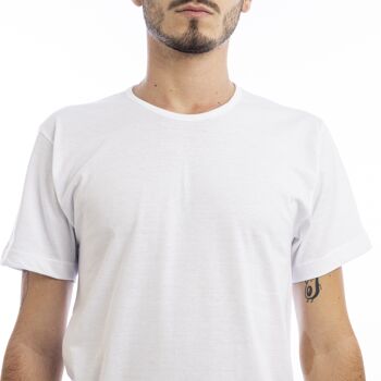 T-shirt col rond en jersey 100% coton pour homme - Fabriqué en Italie 4
