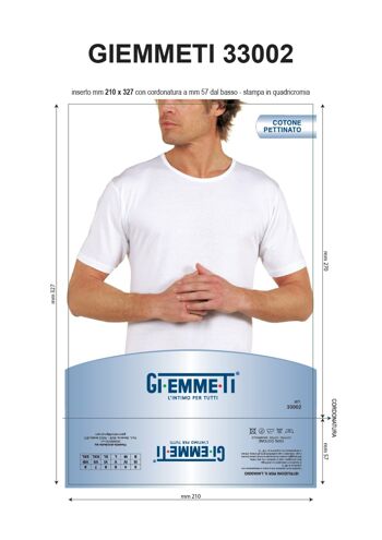 T-shirt col rond en jersey 100% coton pour homme - Fabriqué en Italie 5