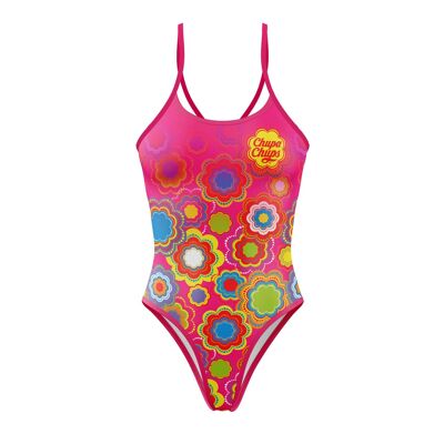 Girl's Swimsuit Chupa Chups Floral Pink (Outlet)