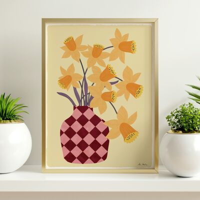 ART PRINT "vase with daffodils" - various sizes