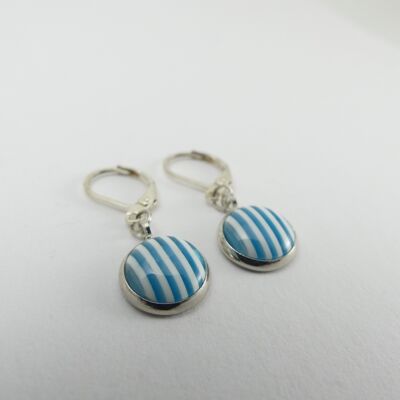 Piccoli orecchini leggeri in argento e colorati (set di 5 modelli assortiti)