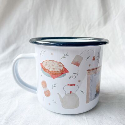 Mug émaillé "Café" | Tasse en émail