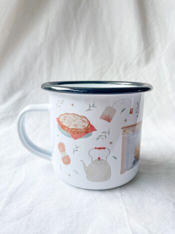 Mug émaillé "Café" | Tasse en émail 1