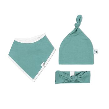 Bandeau en bambou menthe foncé 4