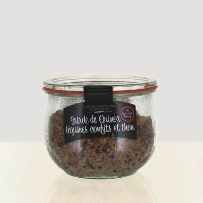 Jar of quinoa salad Candied vegetables and tuna - Jar 100% local & artisanal