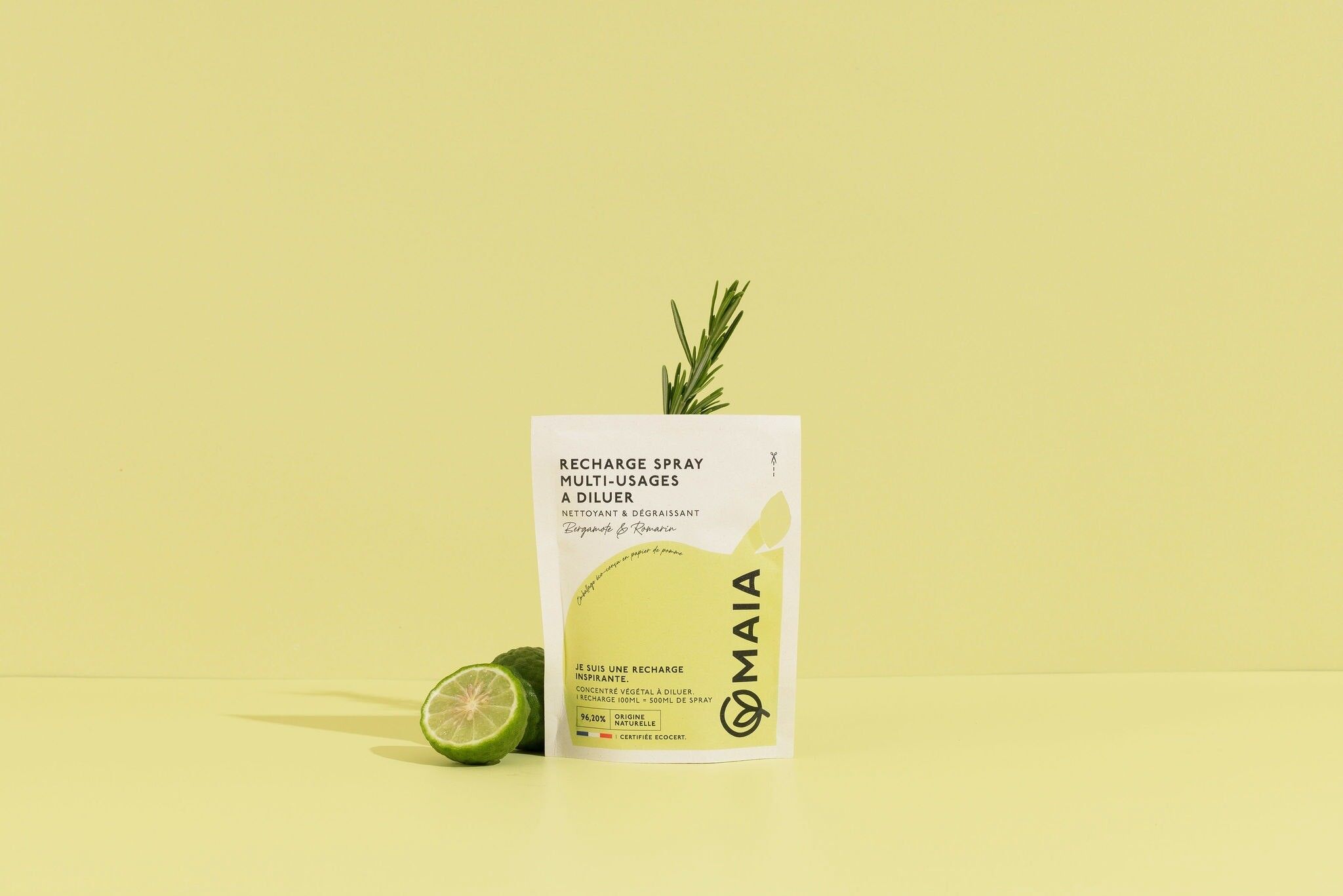 Ökologisches Nachfüllspray aus Bergamotte und Rosmarin