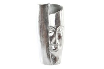 VASE ALUMINIUM 15X13X31 VISAGE ARGENT AL196002 1