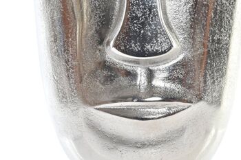 VASE ALUMINIUM 18X14X26 VISAGE ARGENT AL196003 2