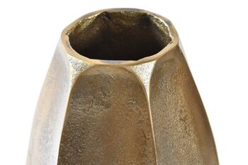 VASE ALUMINIUM 16X16X31 USÉ DORÉ AL196577 3