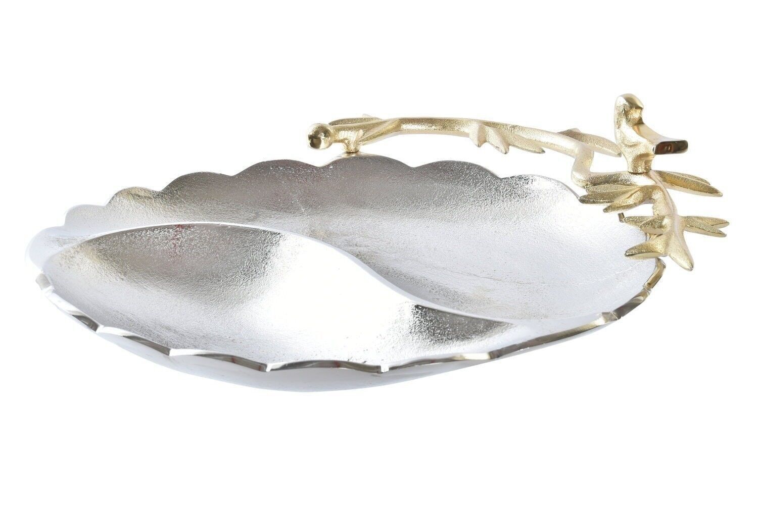 CENTRO TAVOLO ALLUMINIO 43X39X11 LITTLE BIRDS ARGENTO AL196583