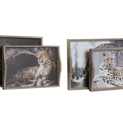 TABLETTSATZ 2 MDF 40,5X30X6,5 LEOPARD 2 SORTIERT. BD187864