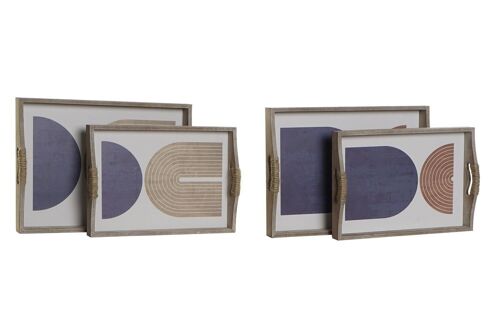 BANDEJA SET 2 MDF 40,6X30X6 MODERNO 2 SURT. BD187865