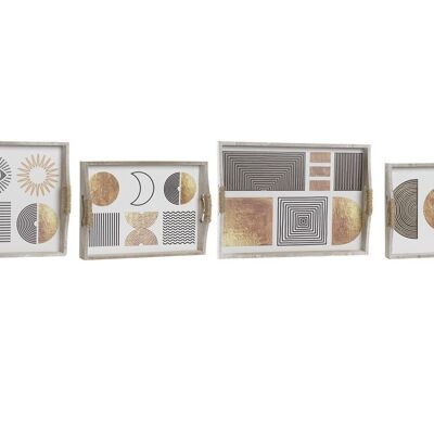 VASSOIO SET 2 MDF 40X30X6 GLAM 2 ASSORTITI. BD193771