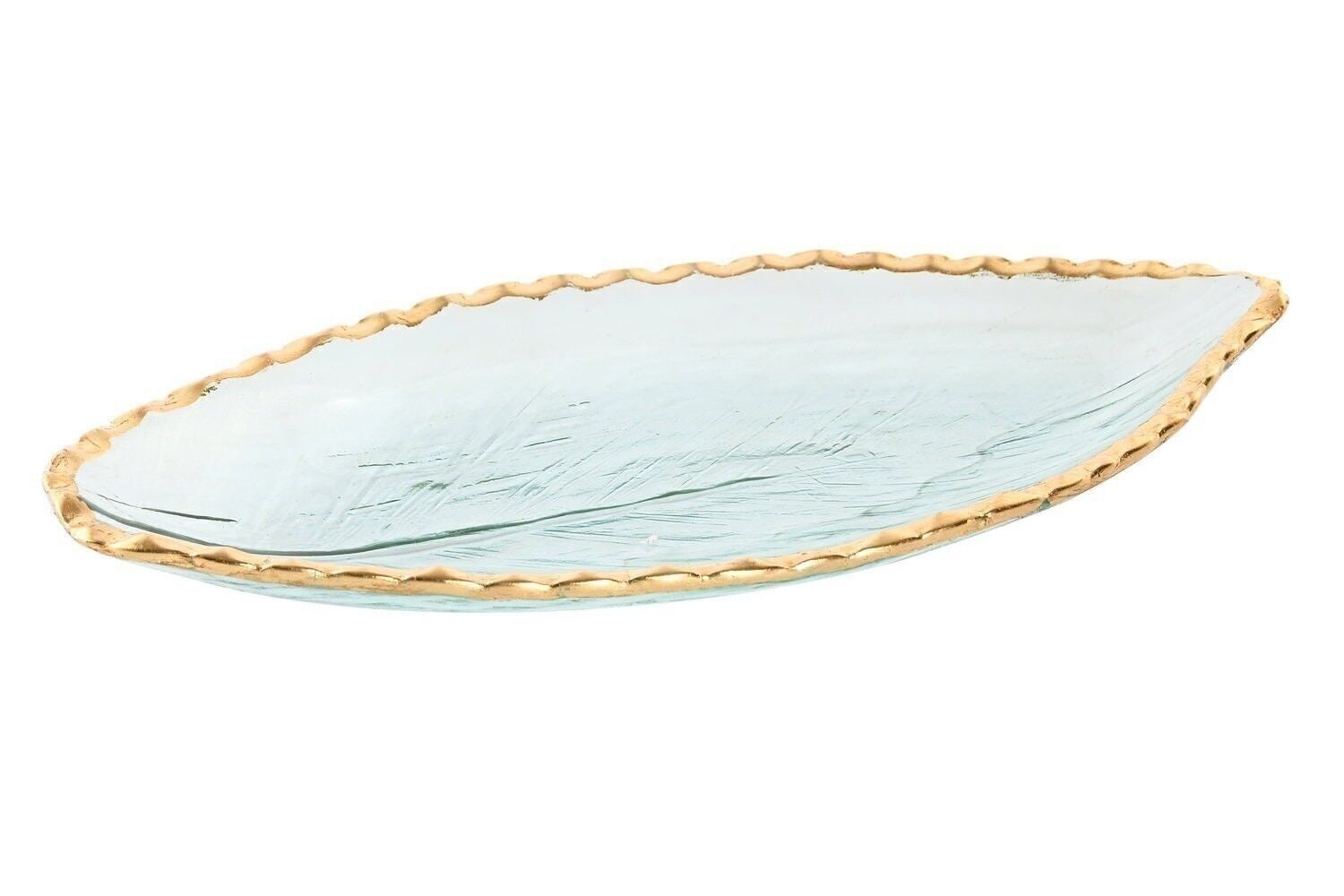 CENTRO TAVOLO IN VETRO 31X17X2,5 CANOA TRASPARENTE BD205697