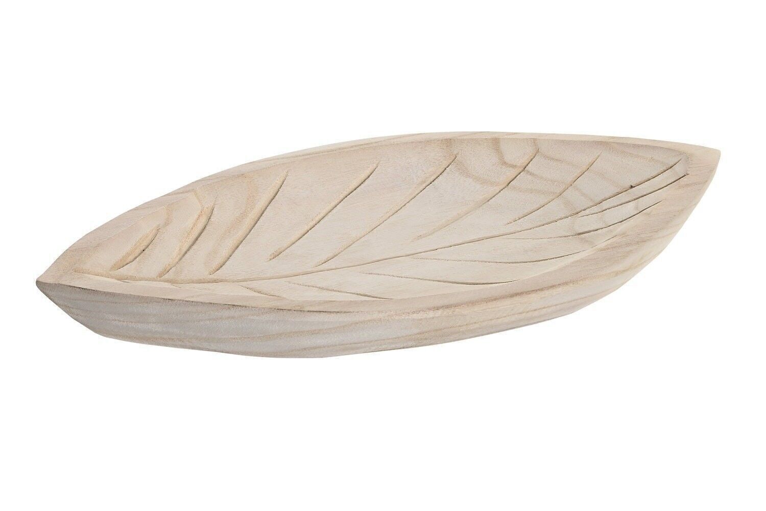 PAULOWNIA CENTRO TAVOLA 46X25X5 NATURALE FOGLIA MARRONE BD206089