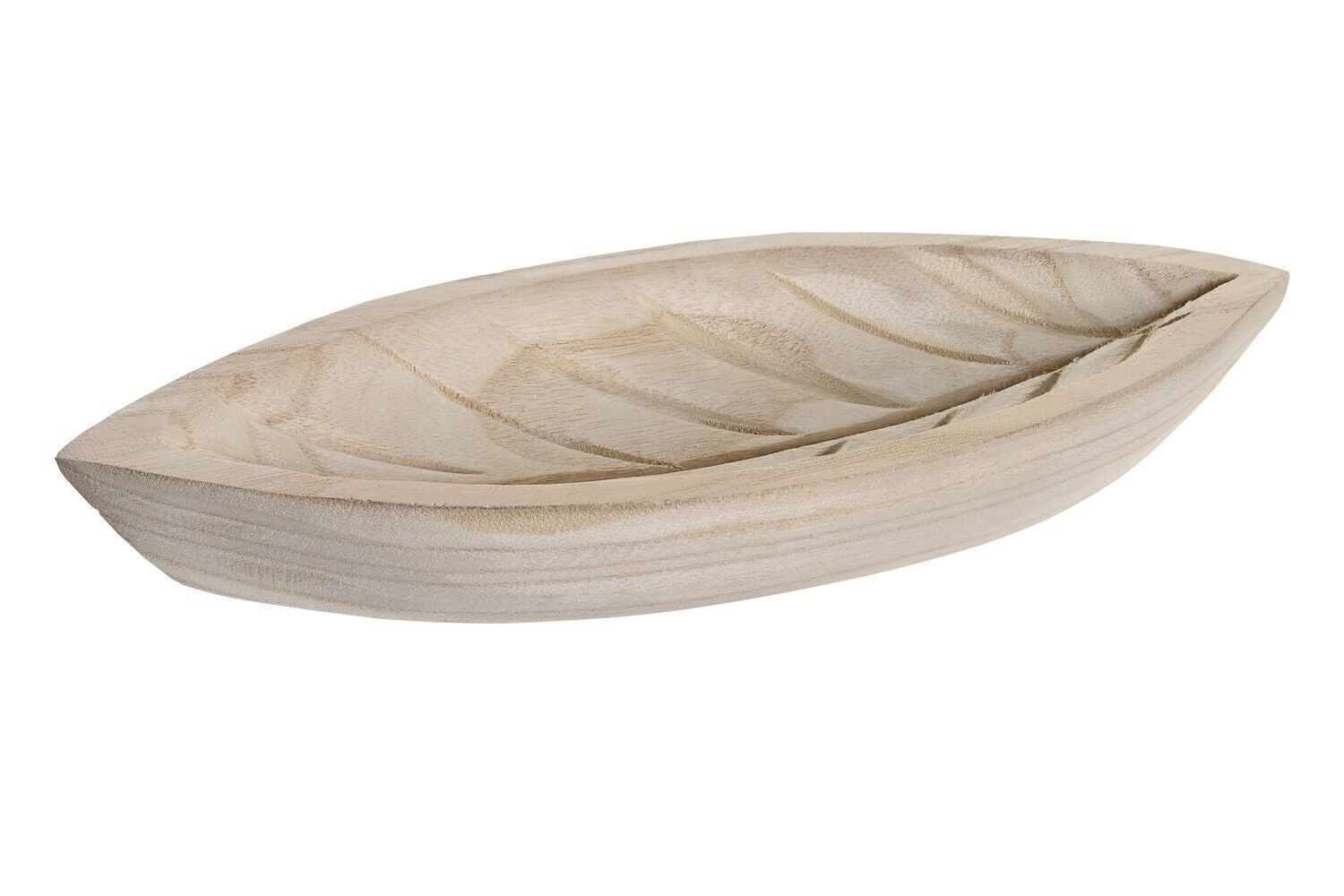 PAULOWNIA CENTRO TAVOLA 36X16X4 FOGLIA NATURALE MARRONE BD206090