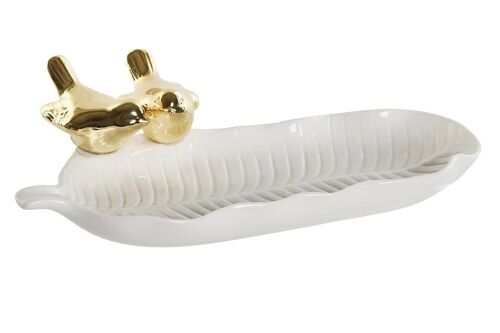 BANDEJA VACIABOLSILLOS PORCELANA 24X13,5X6 BLANCO BD207457