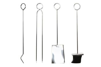 MAGASIN A BOIS SET 4 INOX 6X1X54 NICKEL ARGENT CH201101 3