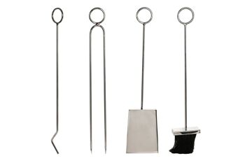 MAGASIN A BOIS SET 4 INOX 6X1X54 NICKEL ARGENT CH201101 5