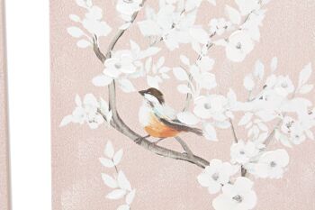 TABLEAU SUR TOILE 40X3X90 FLEURS OISEAUX 3 ASSORTIS. CU179184 3