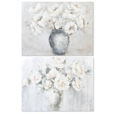 CANVAS PICTURE 120X3.8X90 VASE WITH FLOWERS 2 ASSORTMENTS. CU179185