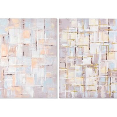 CANVAS PICTURE MDF 100X3X100 ABSTRACT 2 ASSORTMENTS. CU179657