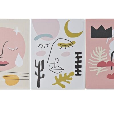 MDF CANVAS PICTURE 30X1,8X40 ABSTRACT FACE 3 ASSORTED. CU179741