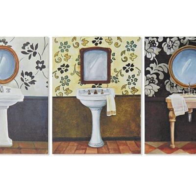 QUADRO IN TELA MDF 30X1,8X40 BAGNO 3 ASSORTIMENTI. CU179790